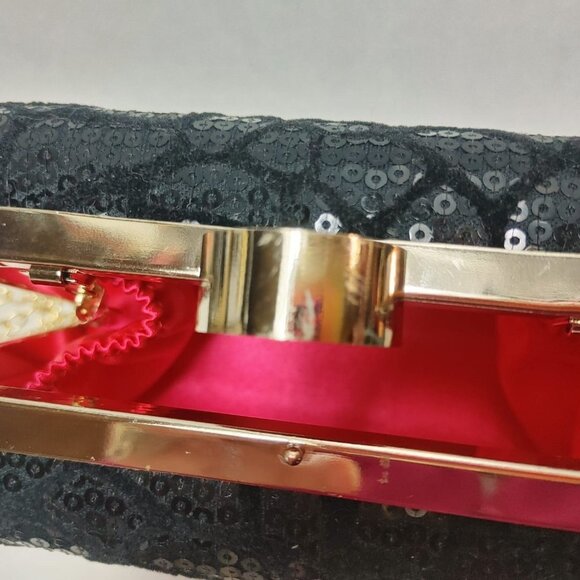 Small Sequin box Clutch Bags women's Designer Party Purse, Chain Shoulder Bag - Picture 5 of 9